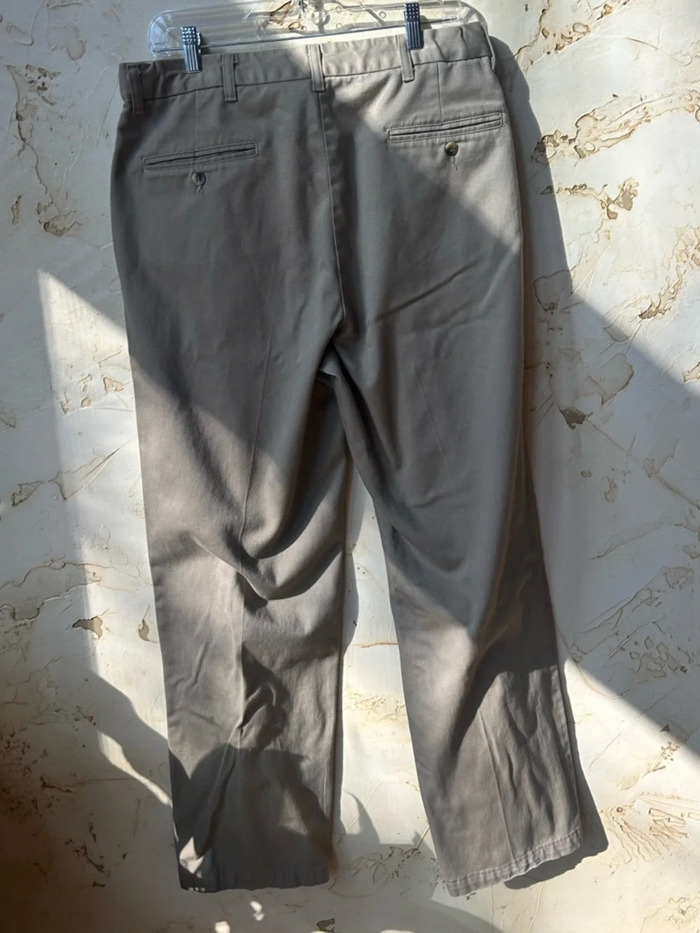 Timber Creek by Wrangler Men’s 36x32 Tan Pleated Dress Pants Adjustable Waist